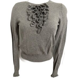 Aeropostale small Gray Women's Ruffle sweater medium